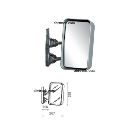 Specchio retrovisore destro dx braccio corto iveco daily 93924653